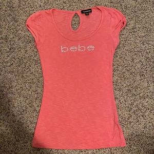BEBE Logo Top with Keyhole Back